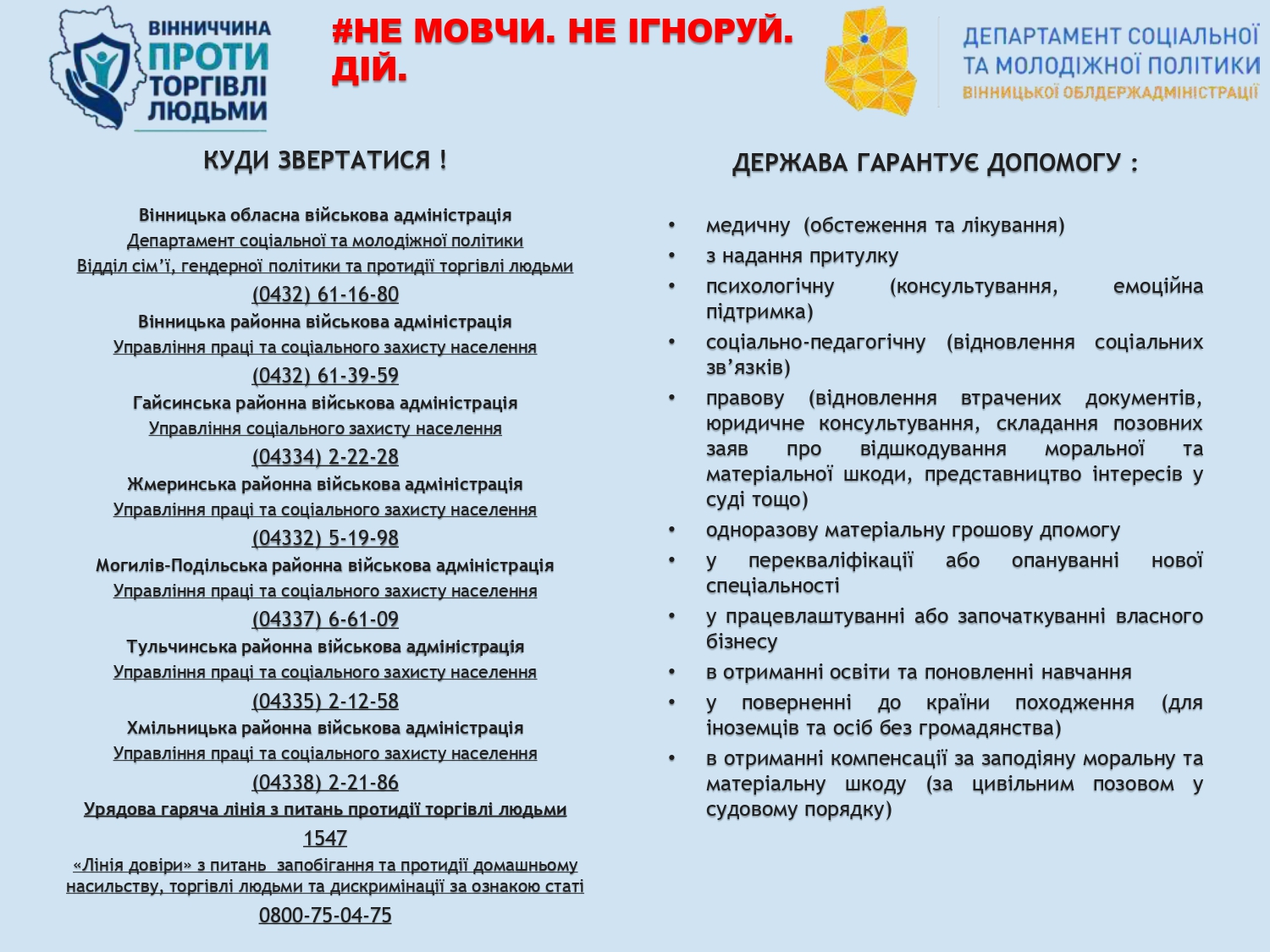 Куди звертатися по допомогу?